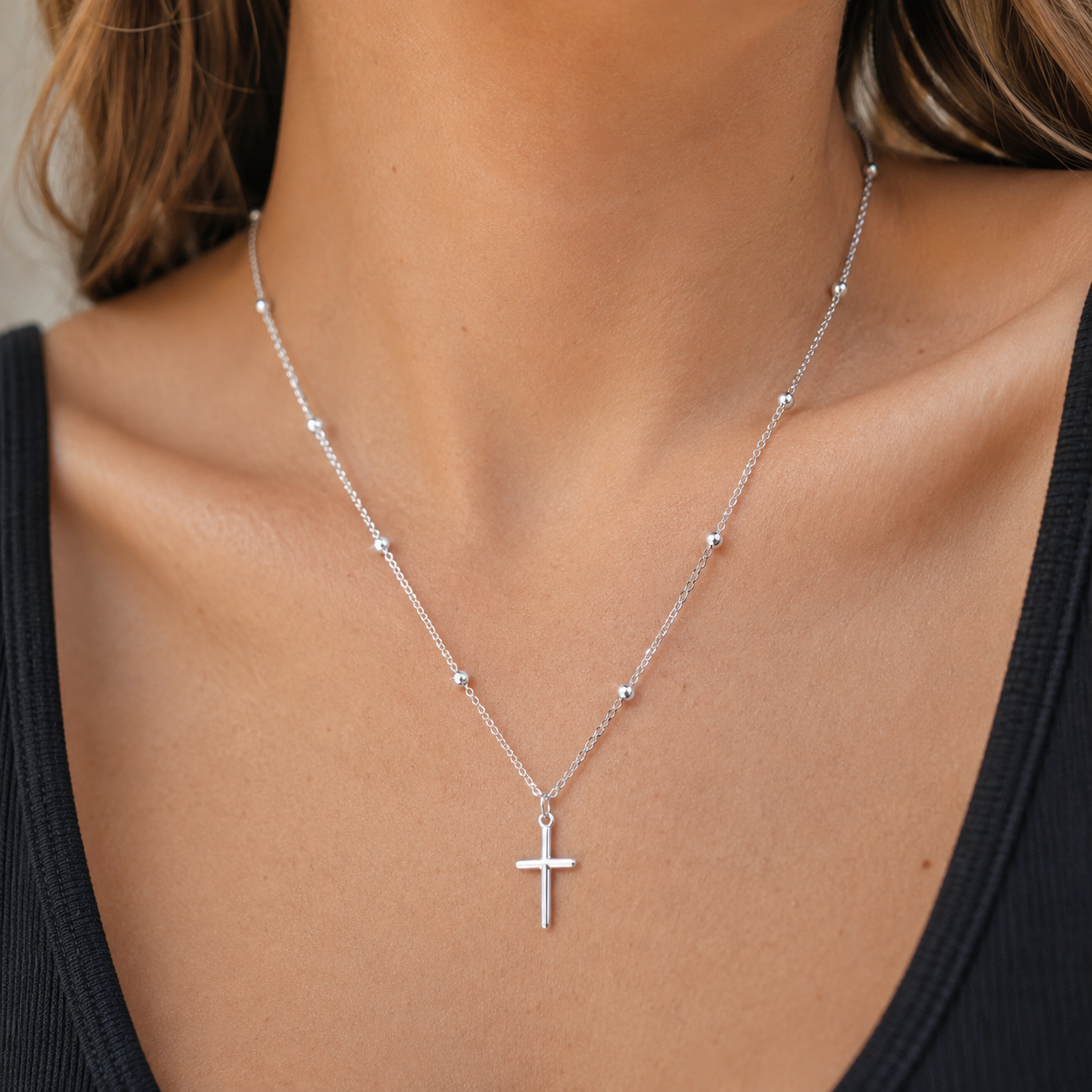 Simple Cross Necklace