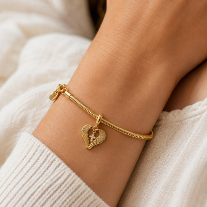 Angel Wings Charm 18k Gold Plated