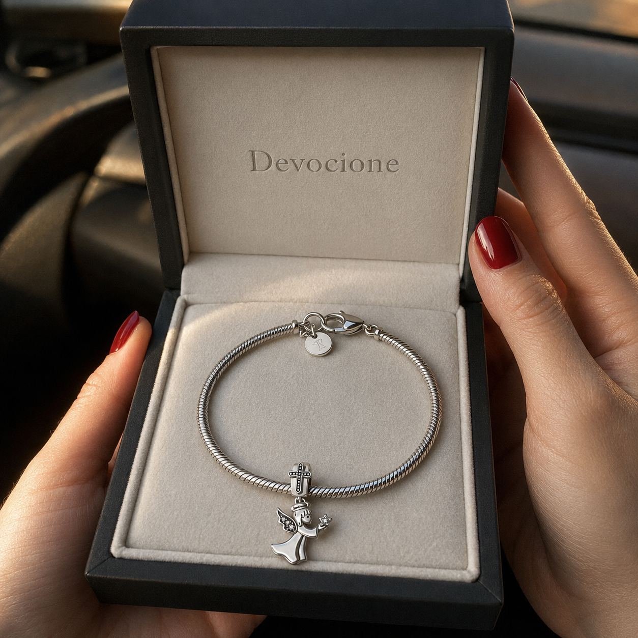 Angel with Star Charm 925 Silver