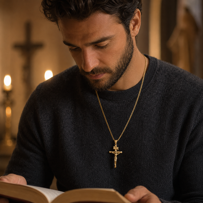 Honor and Faith Crucifix Necklace