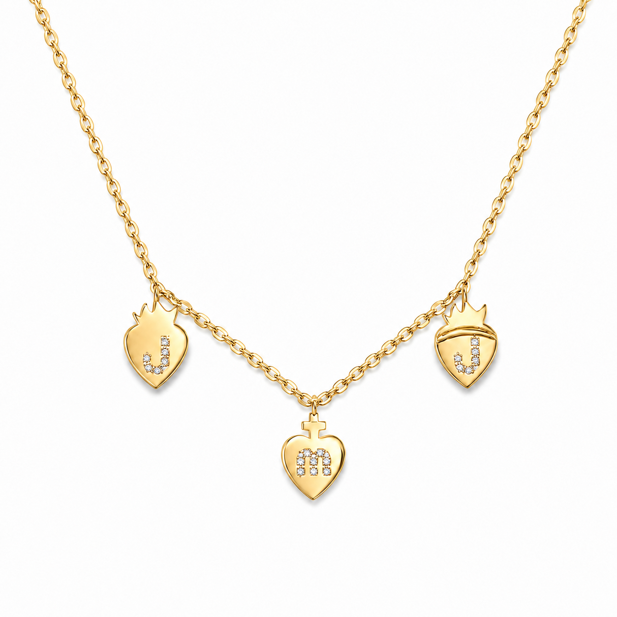 Three Hearts JMJ Necklace