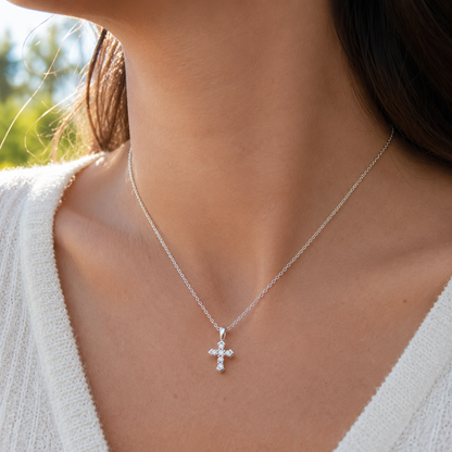 Mustard Seed Cross Necklace