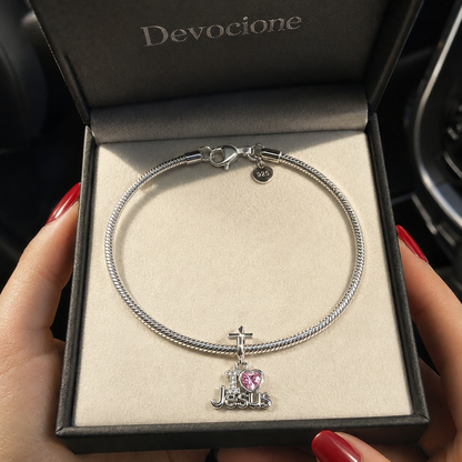 Love for Jesus Charm 925 Silver