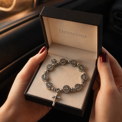 Saint Benedict Shield Bracelet