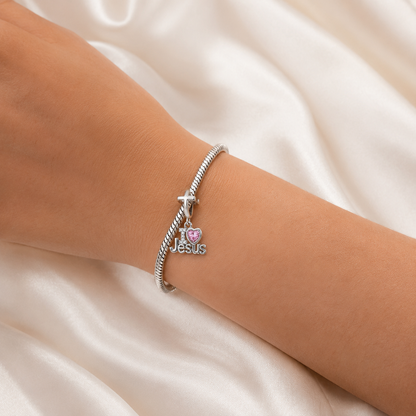 Love for Jesus Charm 925 Silver