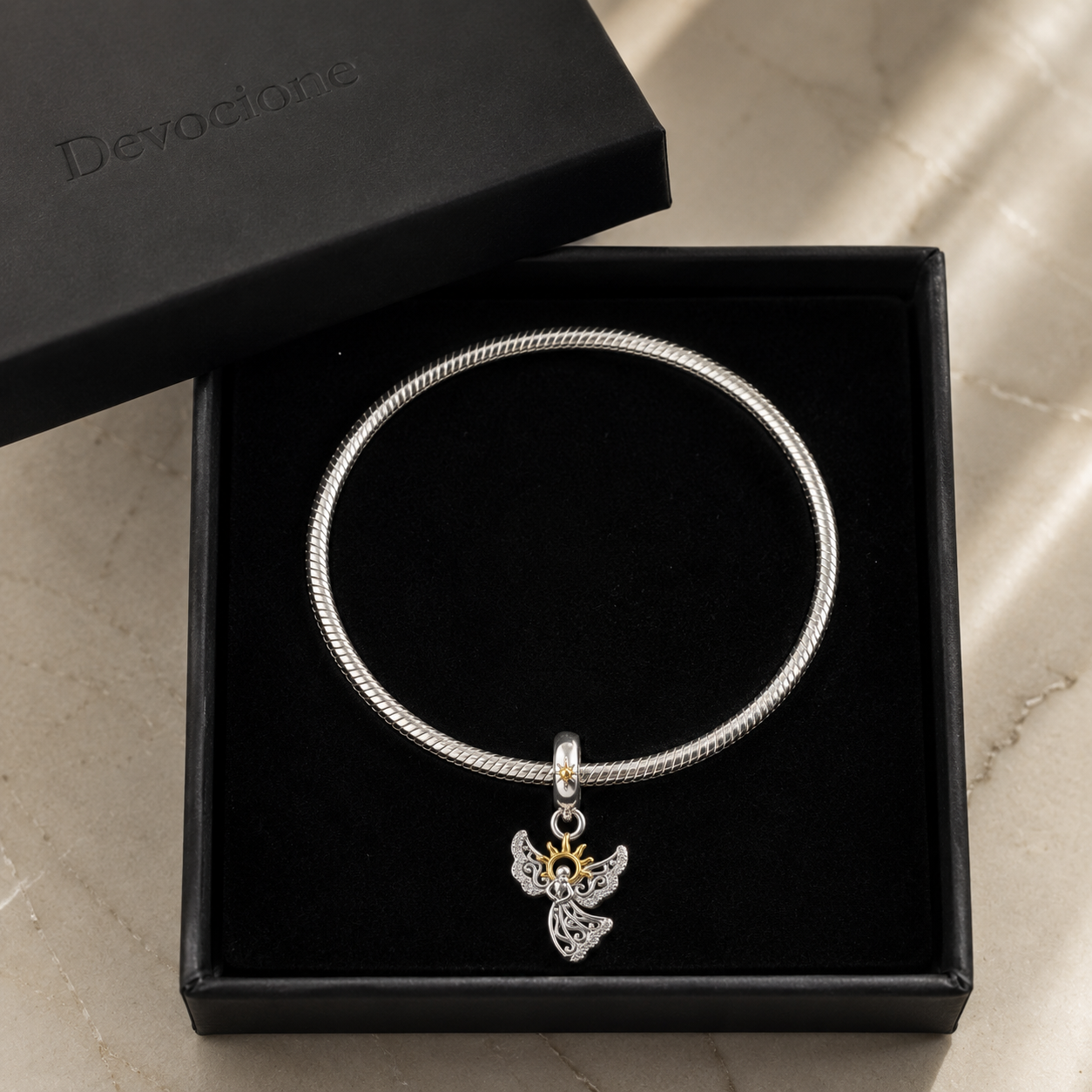 Angel of the Sun Charm 925 Silver