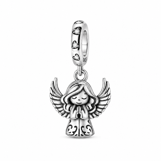 Angel in Prayer Charm 925 Silver
