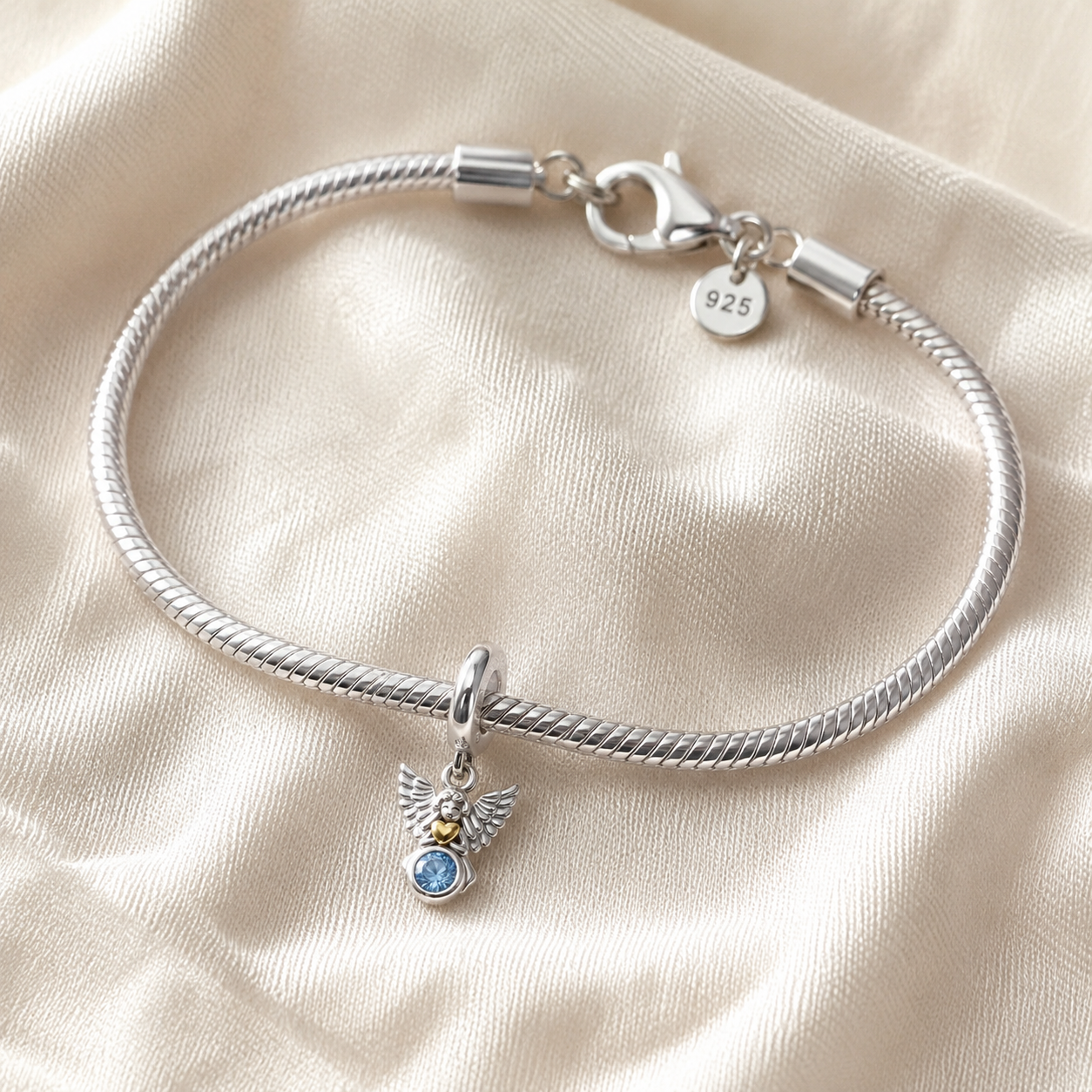 Guardian Angel of Light Charm — 925 Silver
