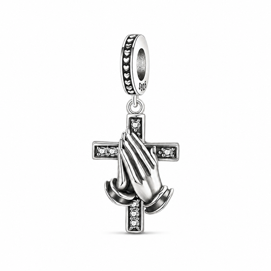 Praying Hands Charm 925 Silver