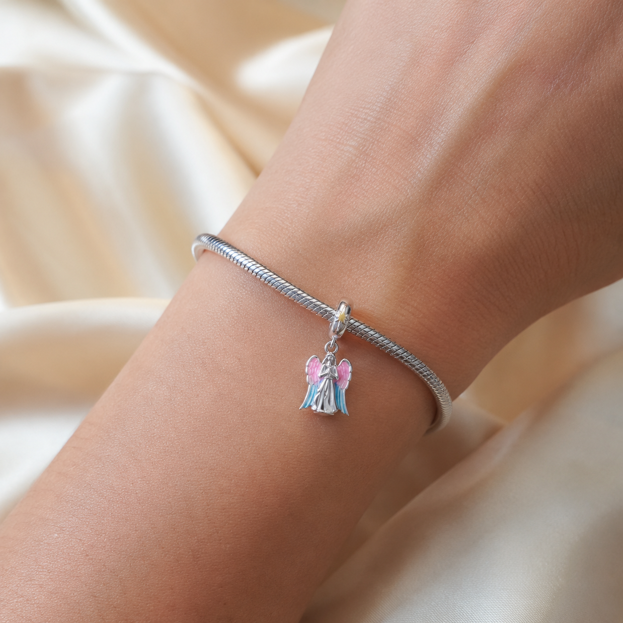 Angel of Intercession Charm 925 Silver