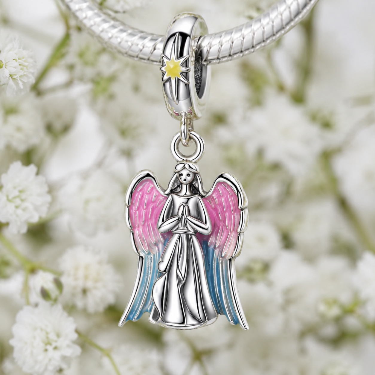 Angel of Intercession Charm 925 Silver