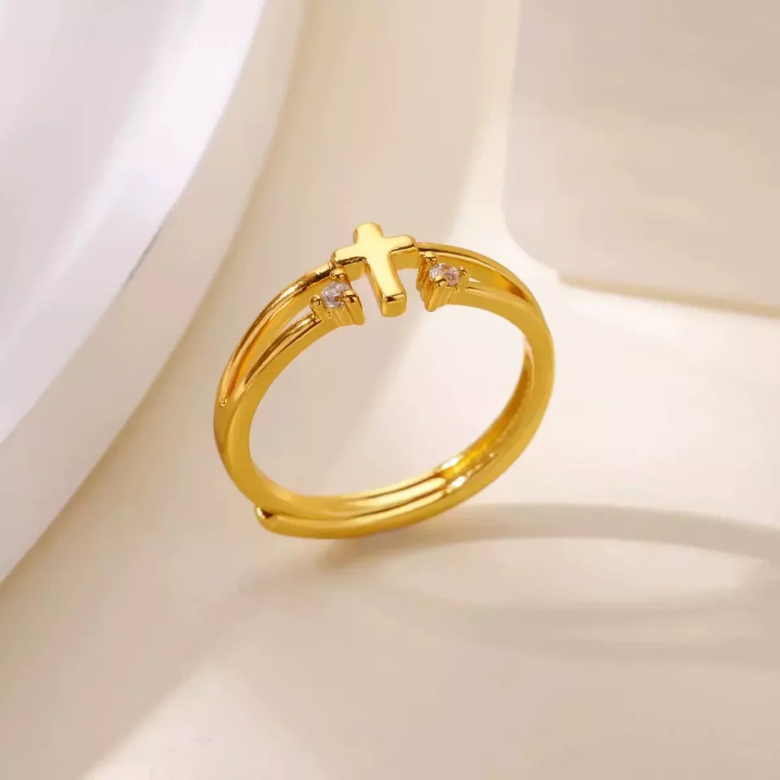 Sacred Presence Cross Ring