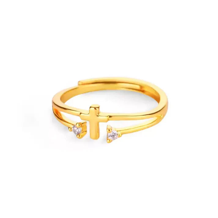 Sacred Presence Cross Ring