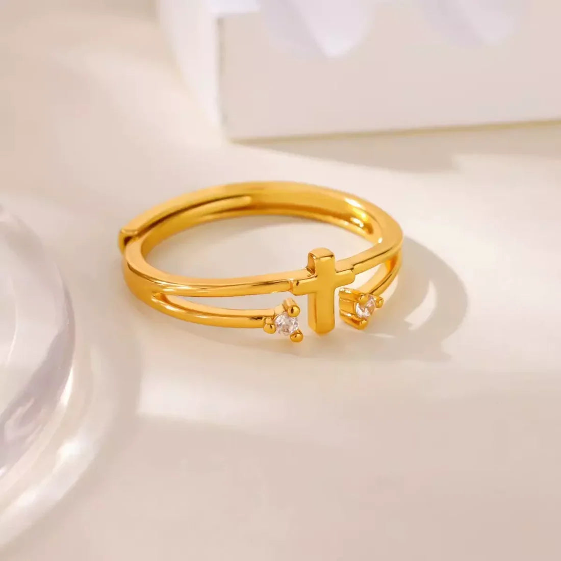 Sacred Presence Cross Ring