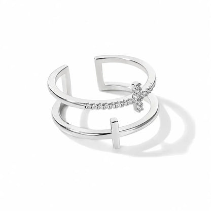 Paths of Faith Double Ring — Silver
