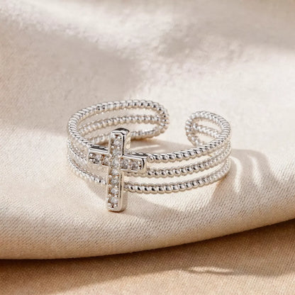 Triple Covenant Ring — Silver