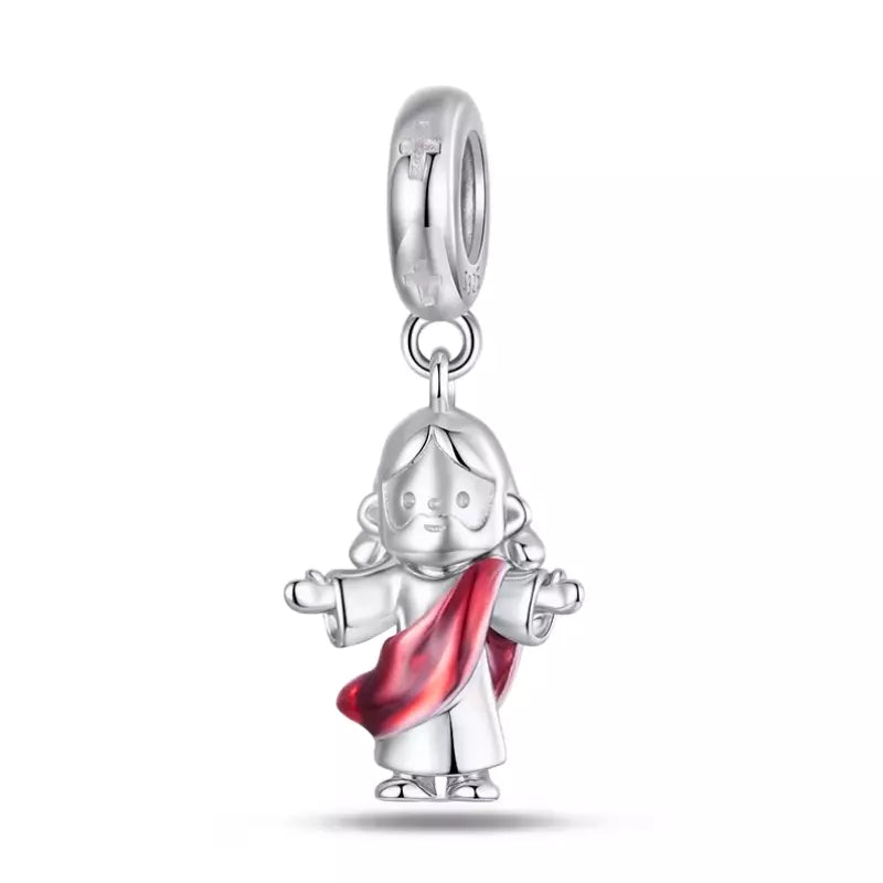 Risen Christ King Charm — 925 Silver