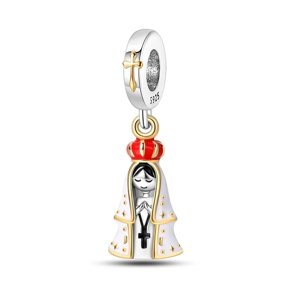 Our Lady of Fatima Messenger of Peace Charm — 925 Silver