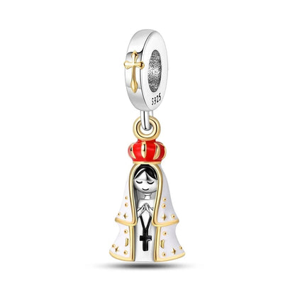 Our Lady of Fatima Messenger of Peace Charm — 925 Silver