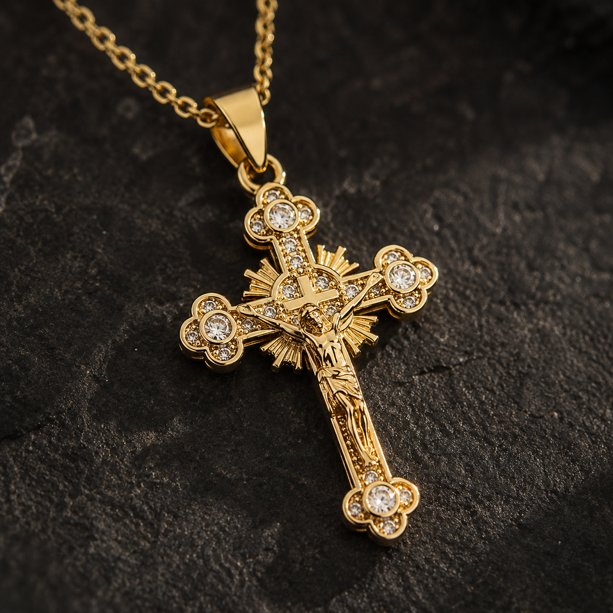 Radiant Cross Necklace