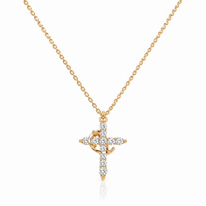 Cross & Crown Necklace – Elegance and Purpose