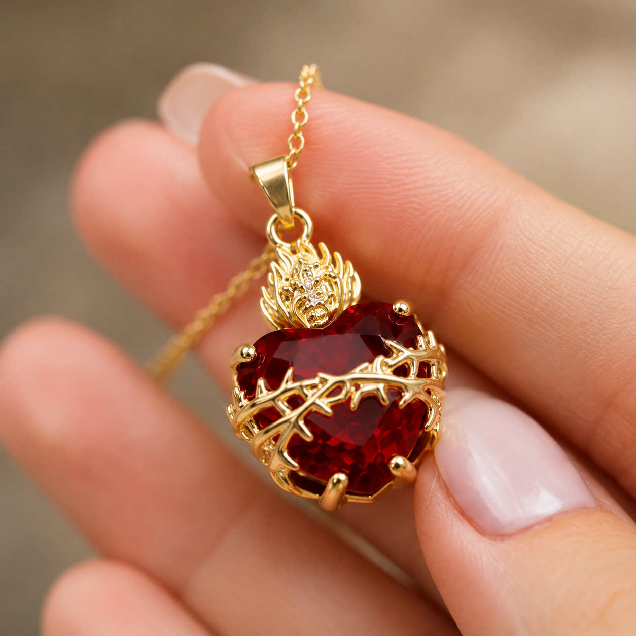 Devotion to the Sacred Heart Necklace