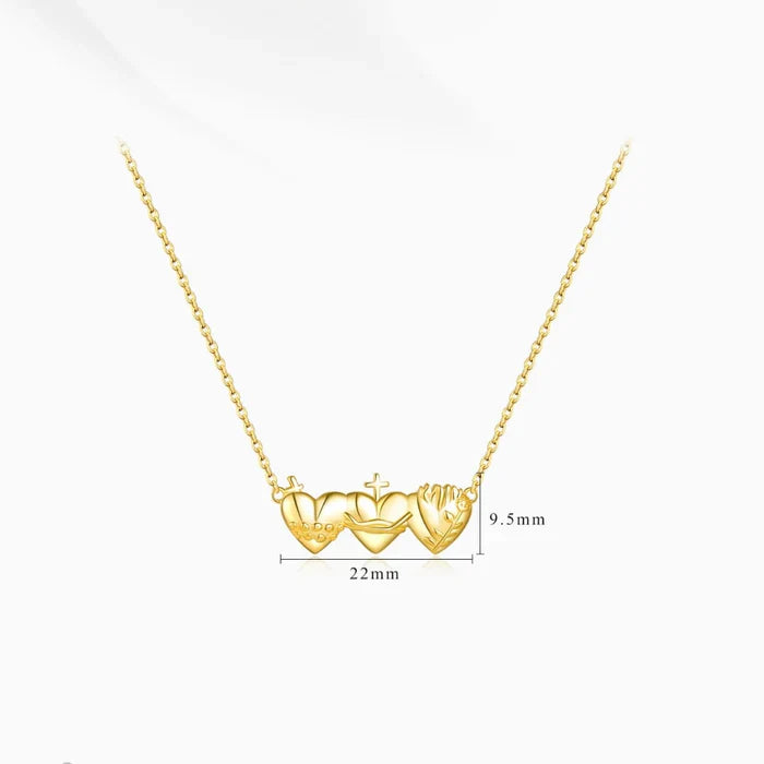 Holy Trilogy Necklace – Jesus, Mary and Joseph
