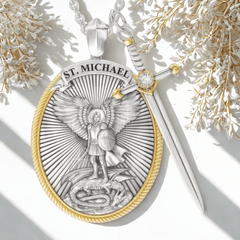Saint Michael the Archangel Necklace — Celestial Protector