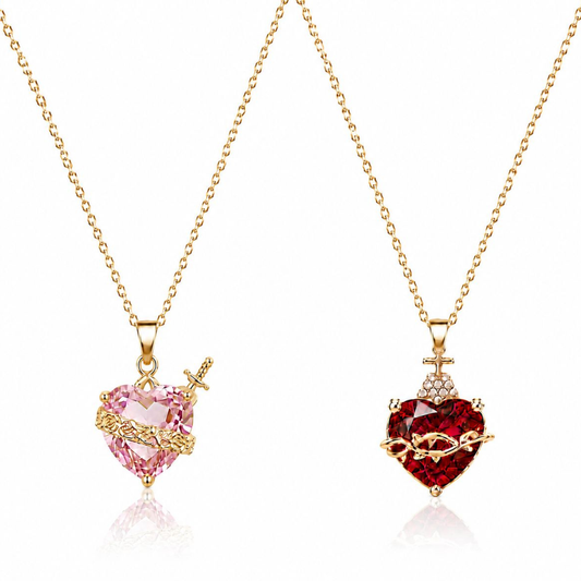 Sacred Heart Necklace Kit — Jesus and Mary