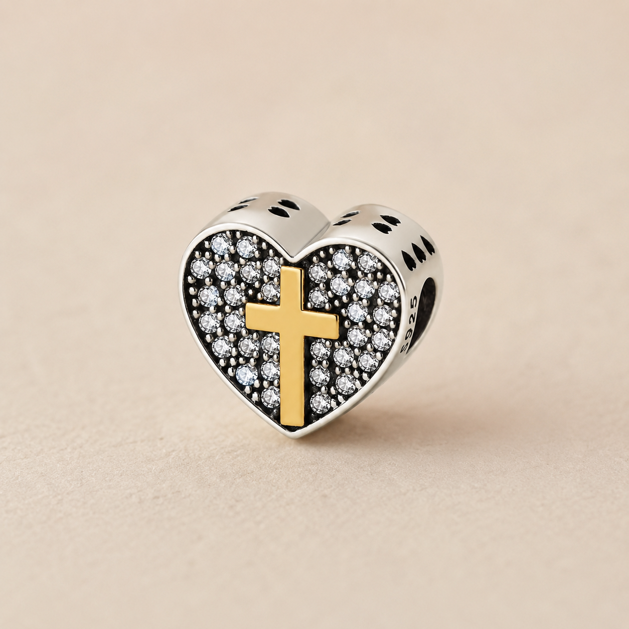 Consecrated Heart Charm 925 Silver