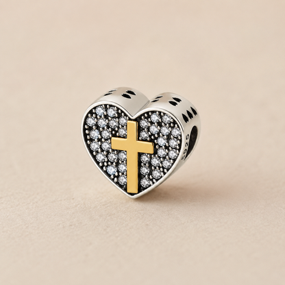 Consecrated Heart Charm 925 Silver
