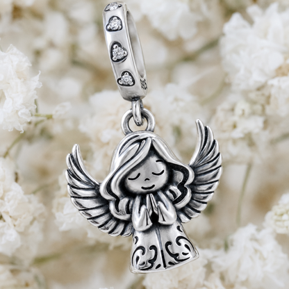 Angel in Prayer Charm 925 Silver