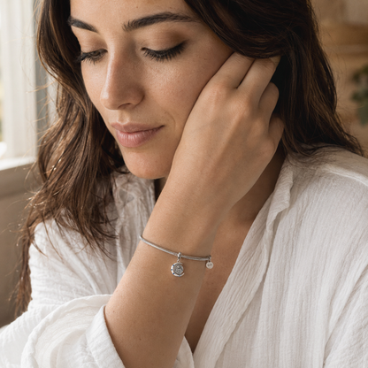 Our Lady of the Crescent Moon Charm 925 Silver