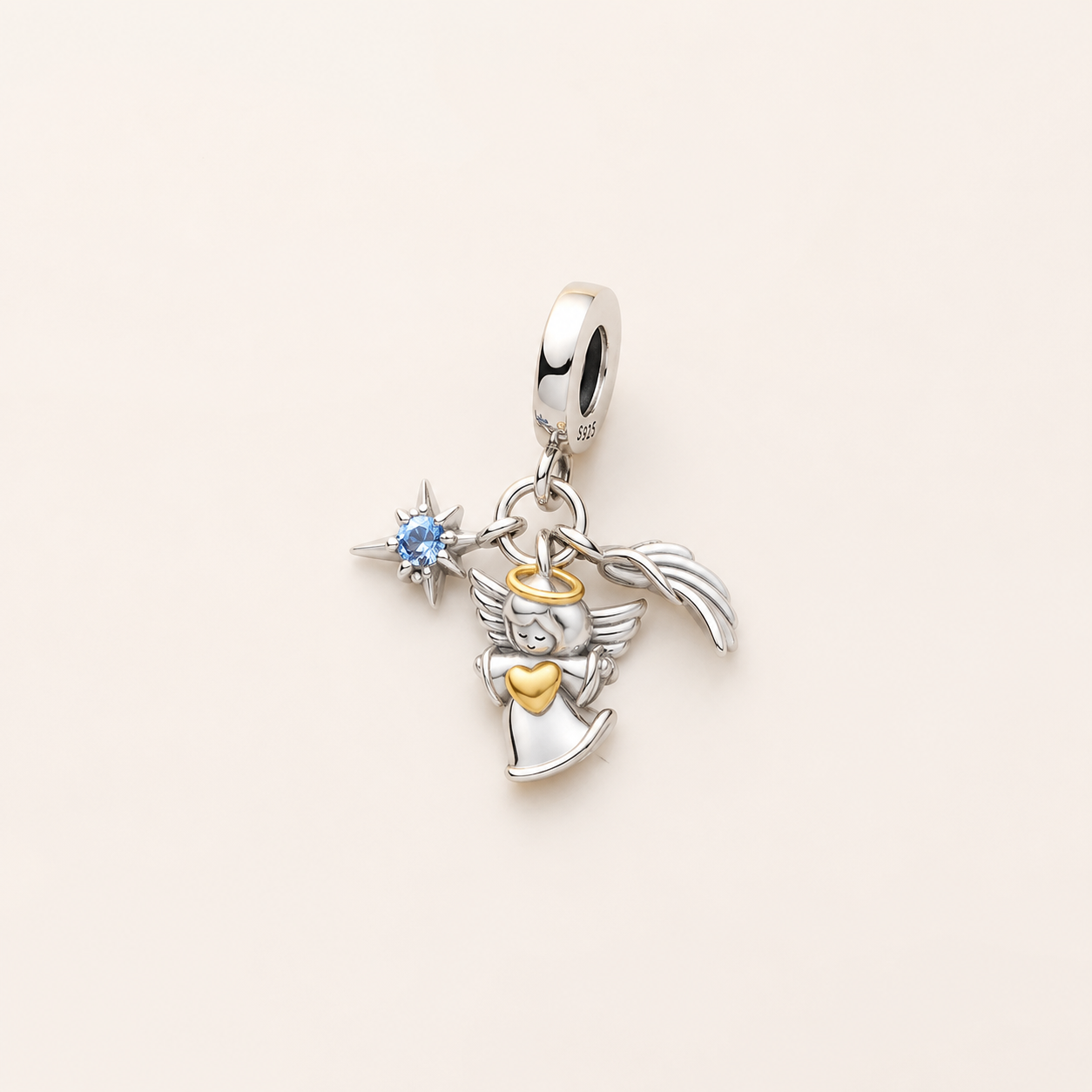Angel of the New Dawn Charm 925 Silver