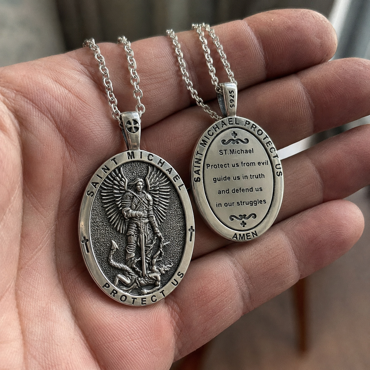 Who Is Like God Saint Michael Necklace
