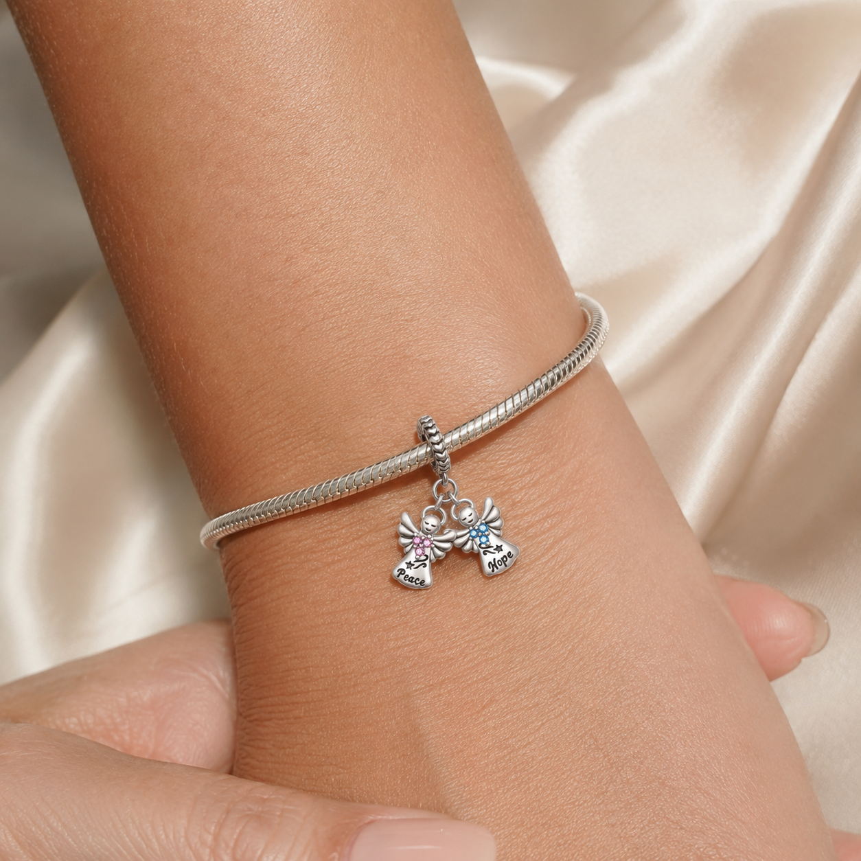 Two Blessings Charm 925 Silver