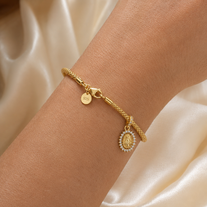 Miracle of Guadalupe Charm 18k Gold Plated