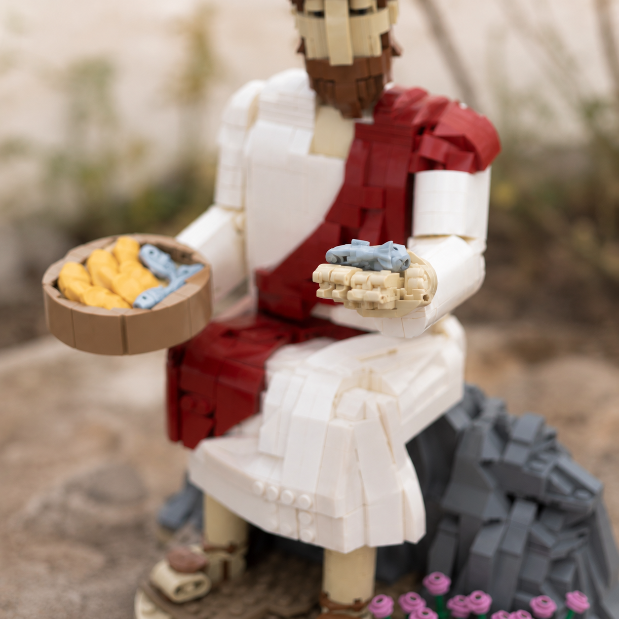 Jesus Multiplying the Loaves and Fishes Building Blocks