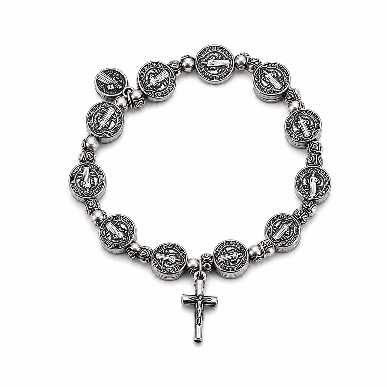 Saint Benedict Shield Bracelet