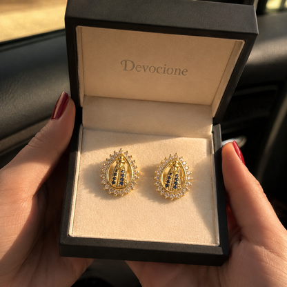 Virgin Mary Teardrop Earrings