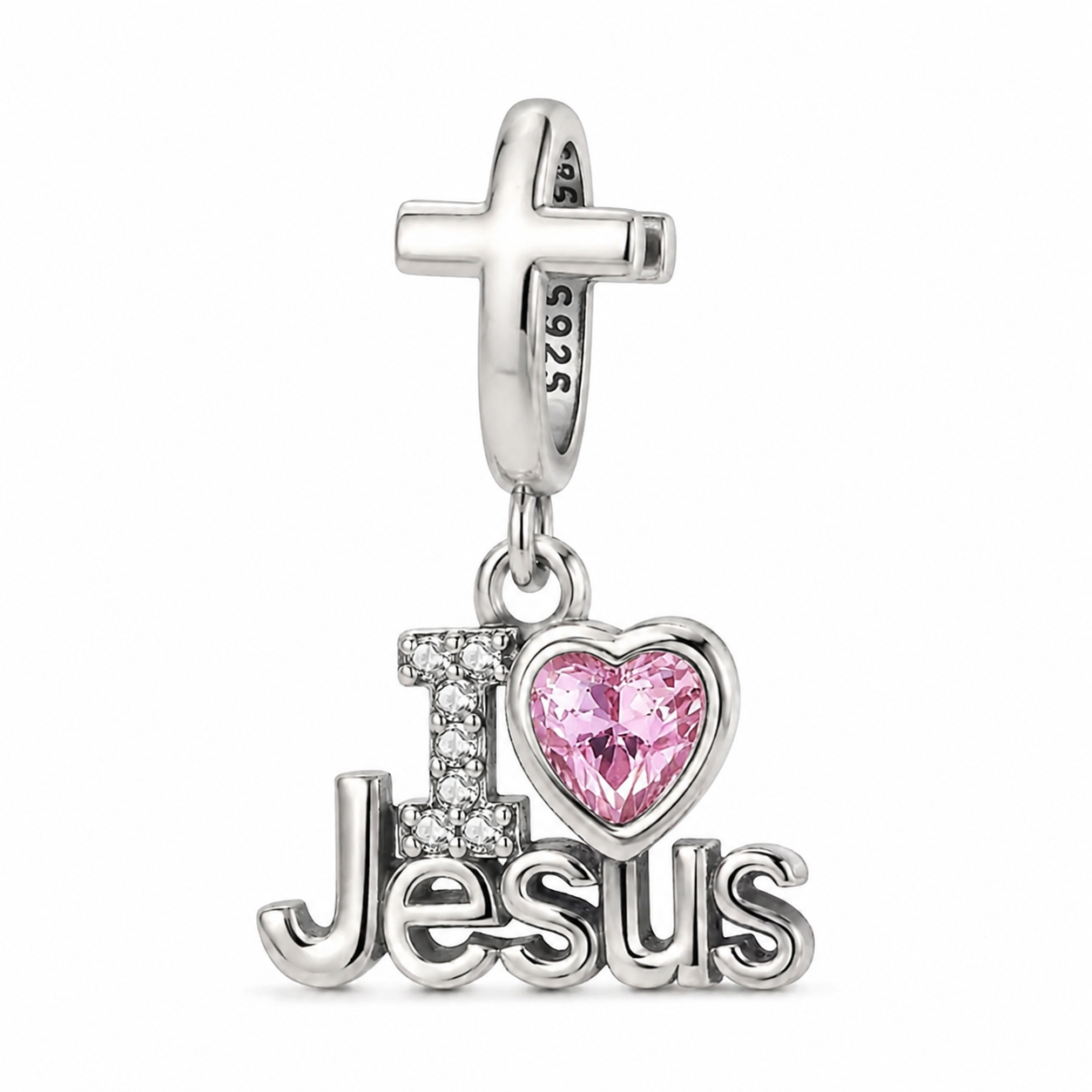 Love for Jesus Charm 925 Silver