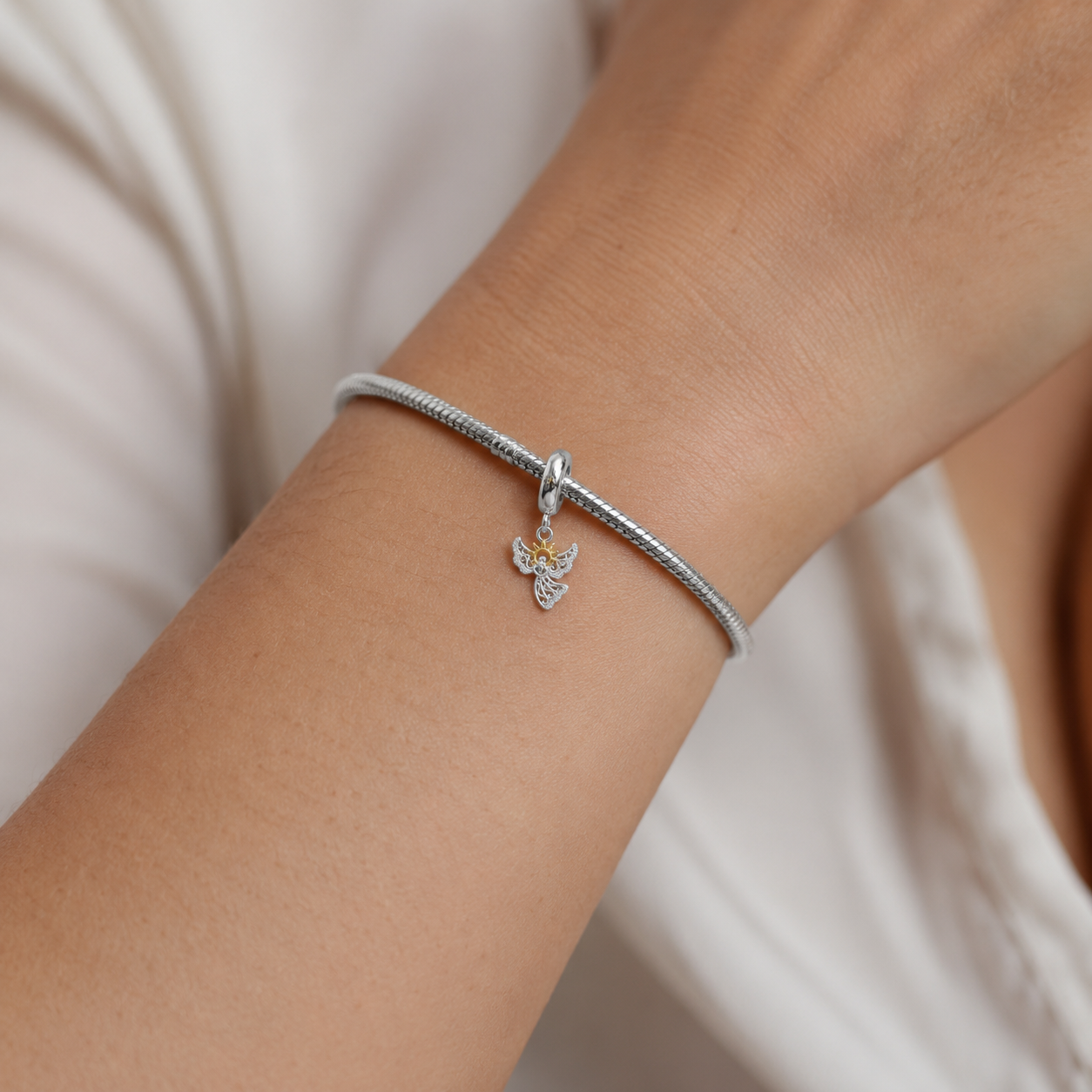 Angel of the Sun Charm 925 Silver
