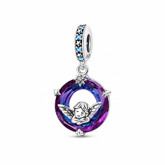 Celestial Star Cherub Charm 925 Silver