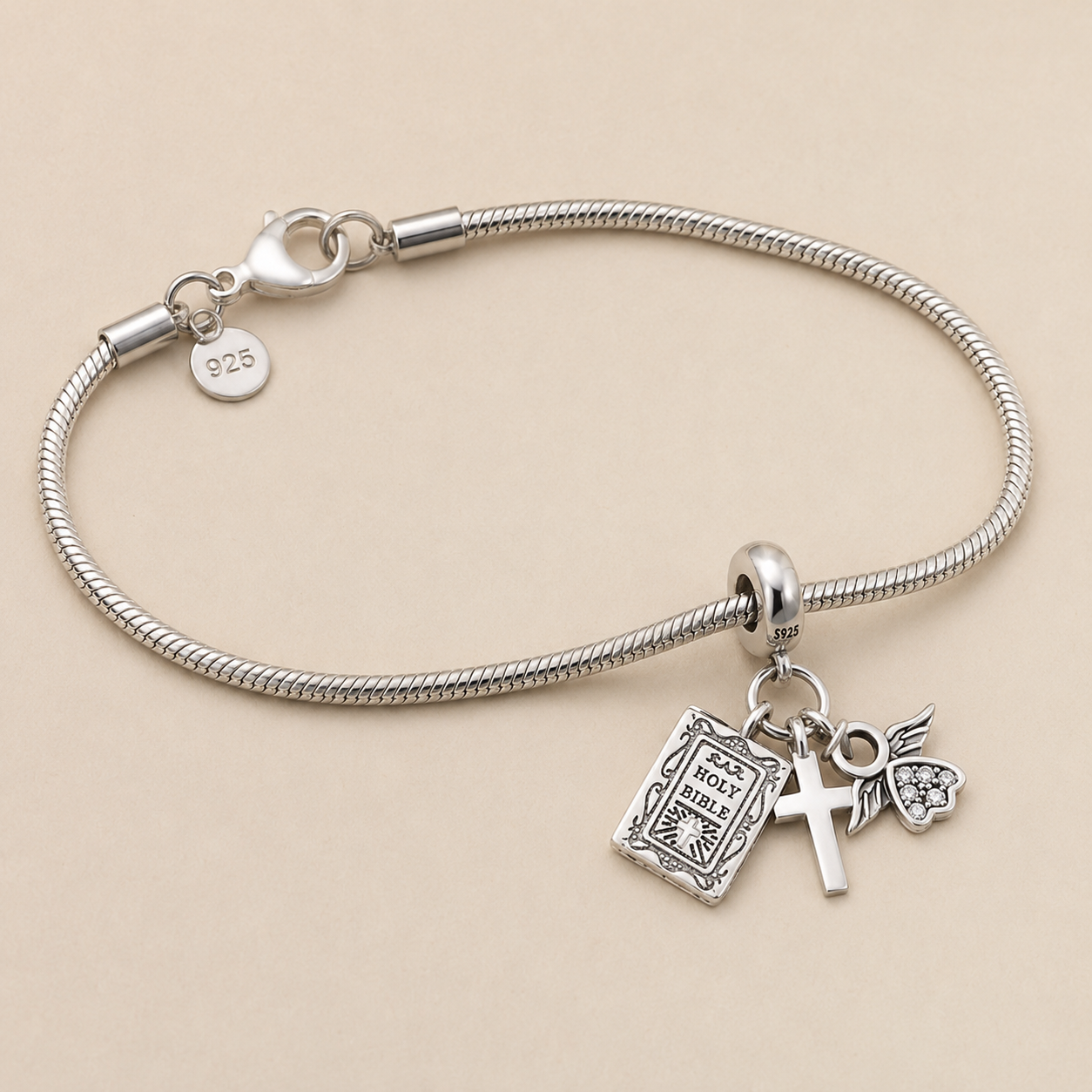 Holy Bible Charm 925 Silver