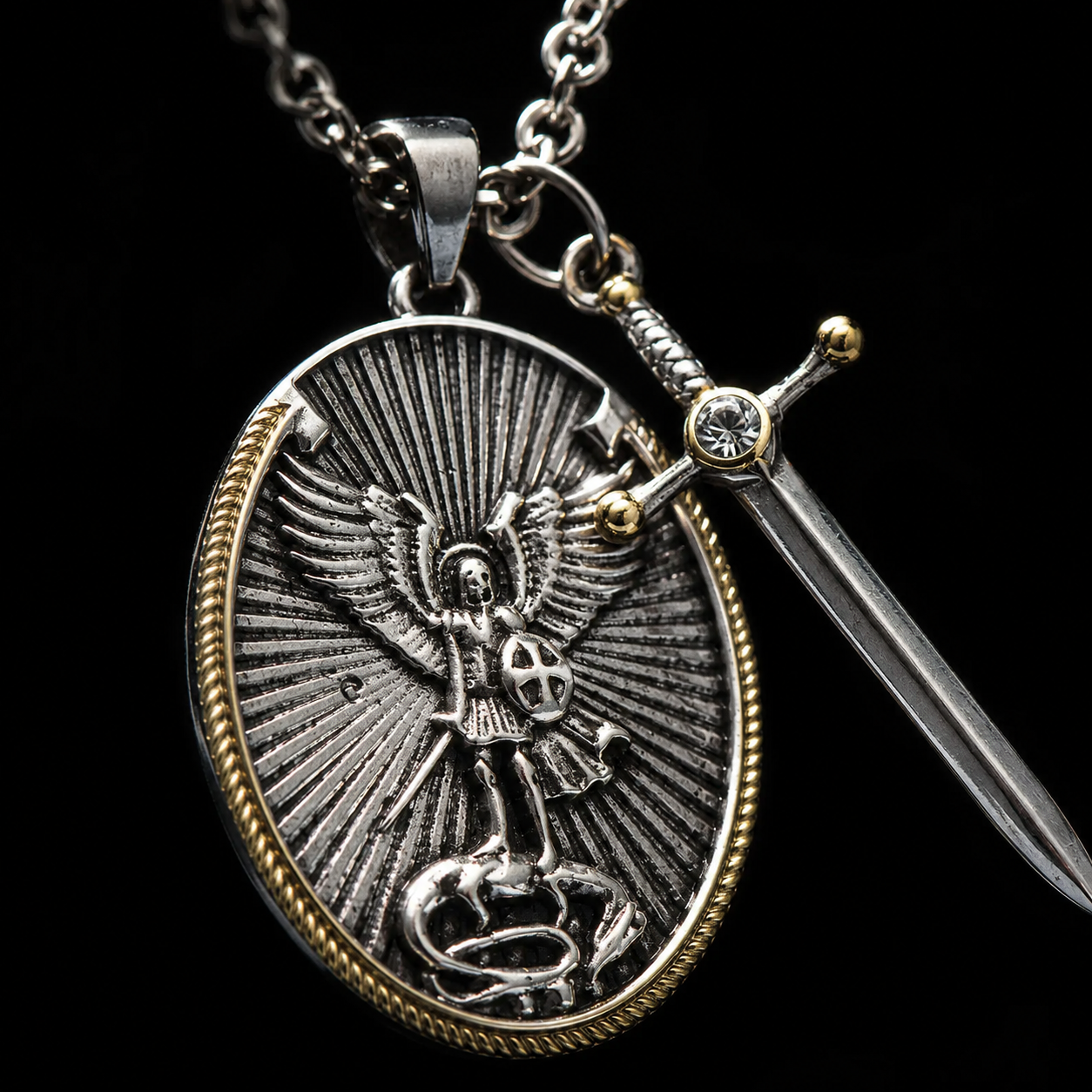 Saint Michael the Archangel Necklace — Heavenly Protector
