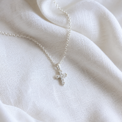 Mustard Seed Cross Necklace