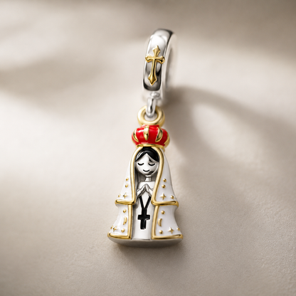 Our Lady of Fatima Messenger of Peace Charm — 925 Silver