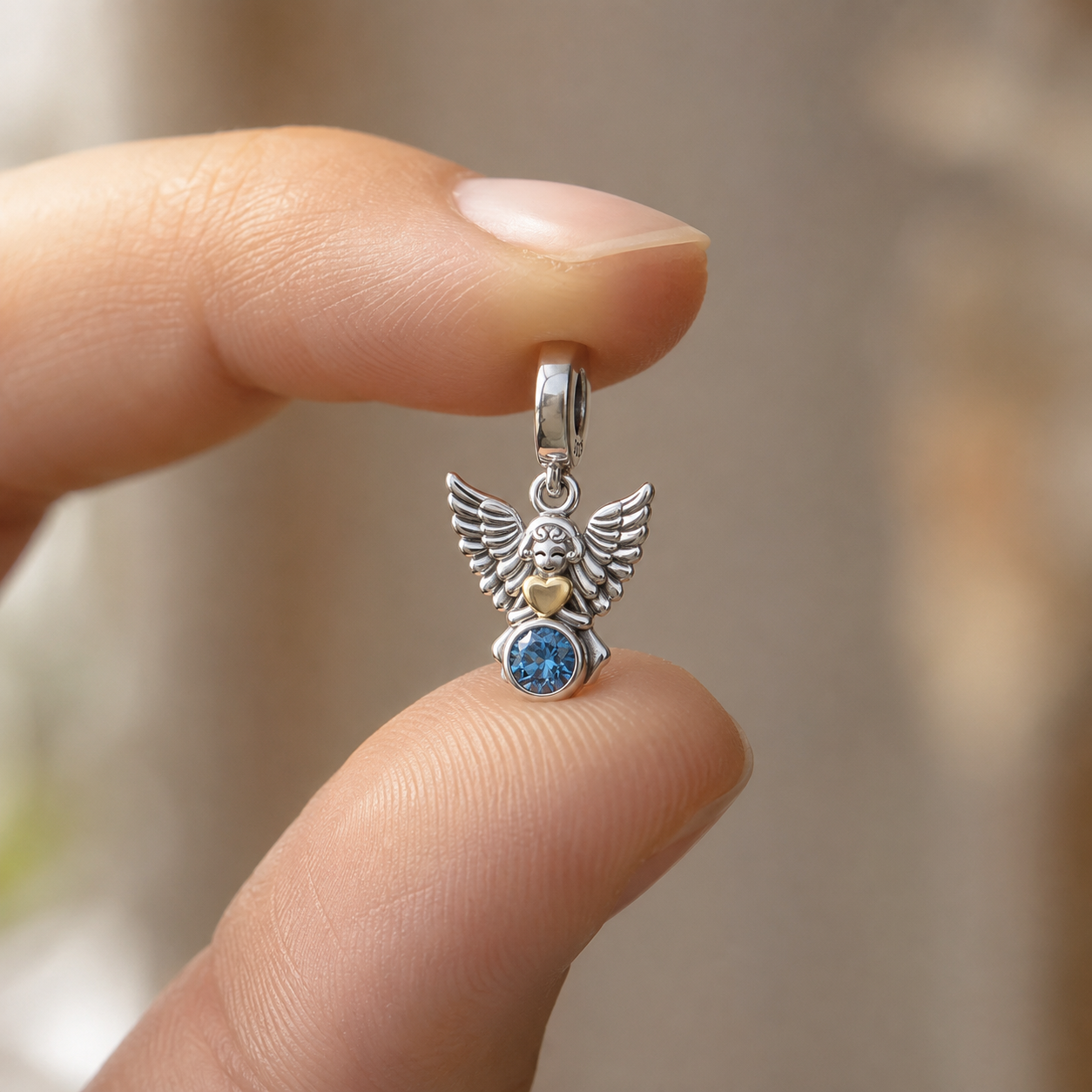 Guardian Angel of Light Charm — 925 Silver