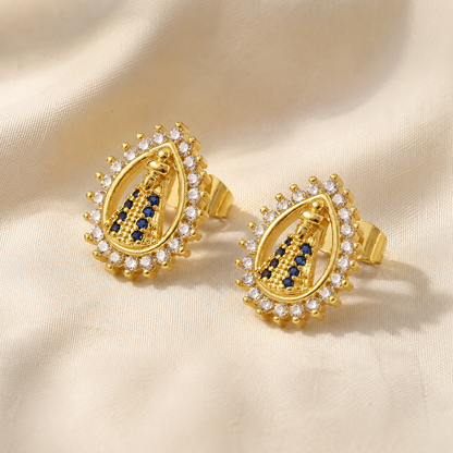 Virgin Mary Teardrop Earrings