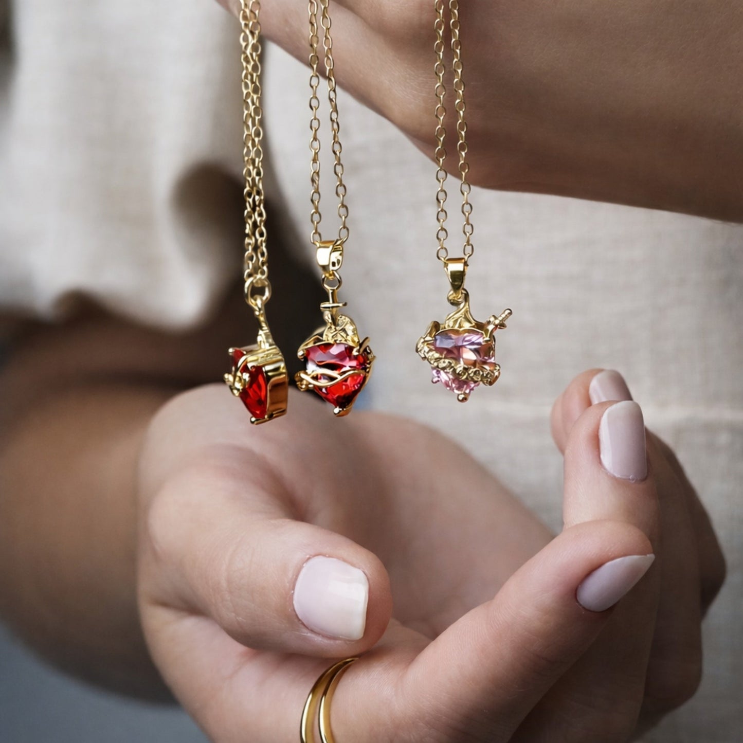 Sacred Heart Necklace Kit — Jesus and Mary